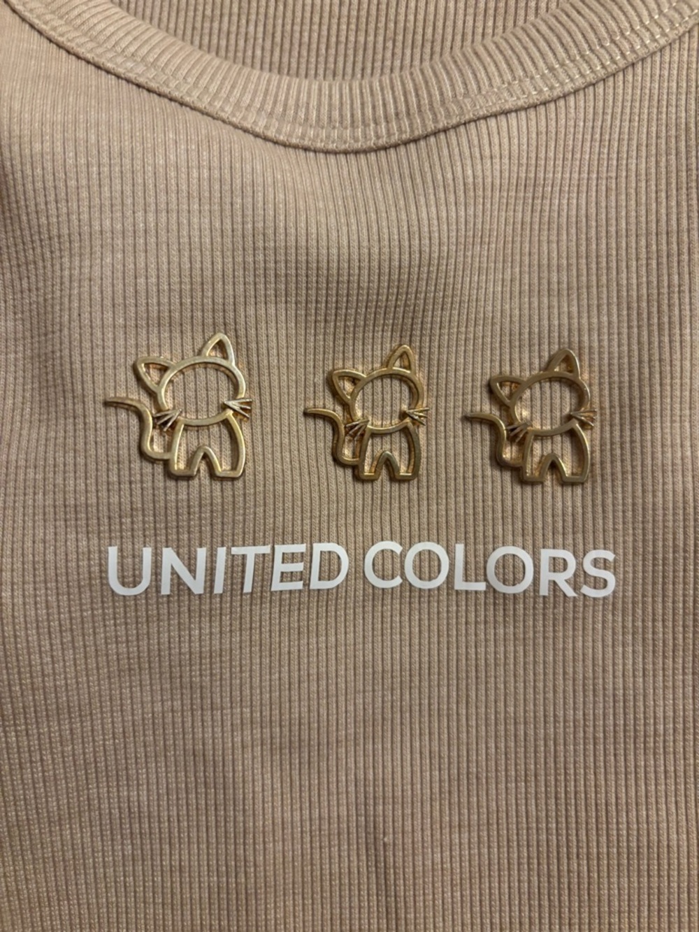 Beige Ribbed Crop Tank - Picture 3 of 3